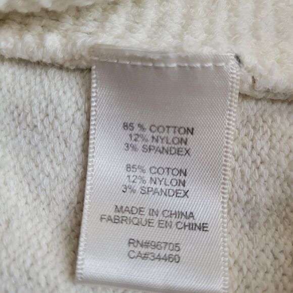 Rebecca Taylor Ivory Crewneck Sweater Gray Leopard Print Detail Size Medium - Picture 6 of 7